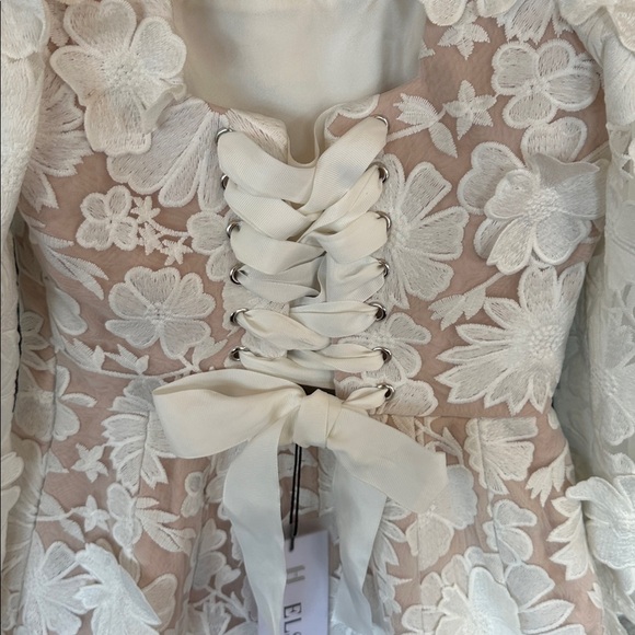 Anthropologie Helsi Ellen Long-Sleeve 3D floral mini dress. Size Small NWT - Picture 17 of 17